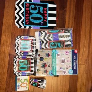 50th birthday decor 9 PIECES!